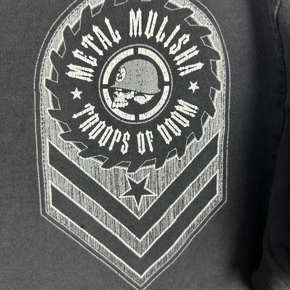 Y2K Metal Mulisha T Shirt Faded Black Large Worn Goth Emo - Picture 16 of 16
